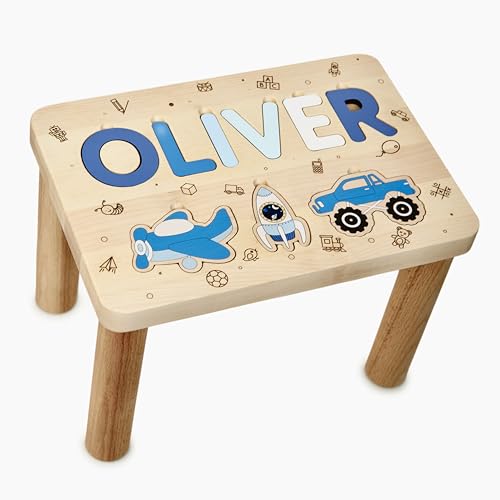 Personalized Name Wooden Toddler Stool