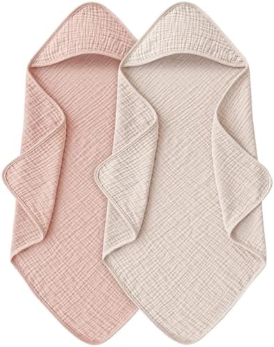 MairMore Hooded Baby Bath Towels - 32x32 Inches Soft Absorbent