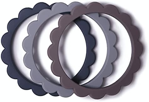 Mushie Flower Teether Bracelet 3-Pack 1