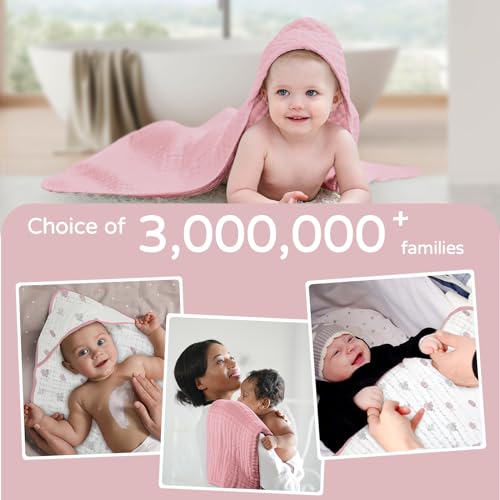 Yoofoss Hooded Baby Towels 2 Pack Muslin Cotton