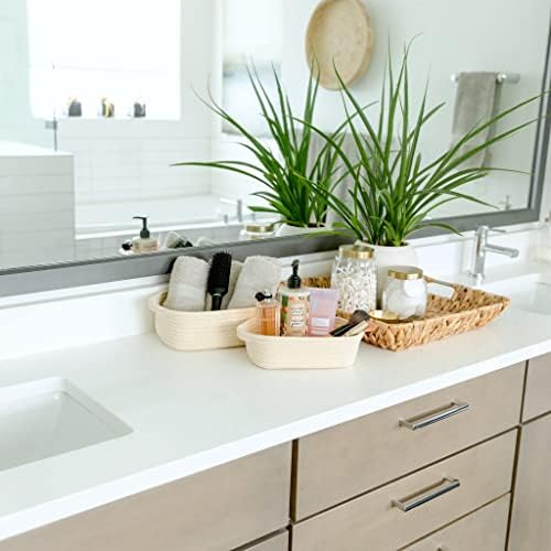 NaturalCozy 5-Piece Rectangle Storage Basket Set
