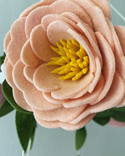 Felt Rose Baby Crib Mobile - Handmade Nursery Decor 1