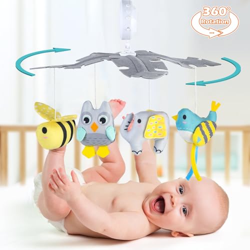 Baby Crib Mobile with Music Lights and Remote Control 1
