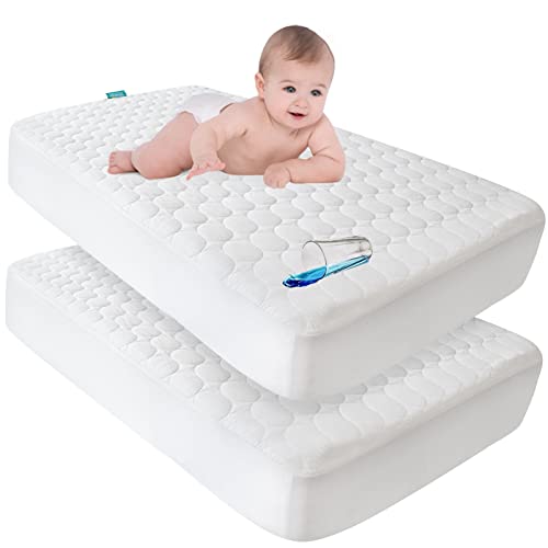 Biloban Crib Mattress Protector 2 Pack Waterproof