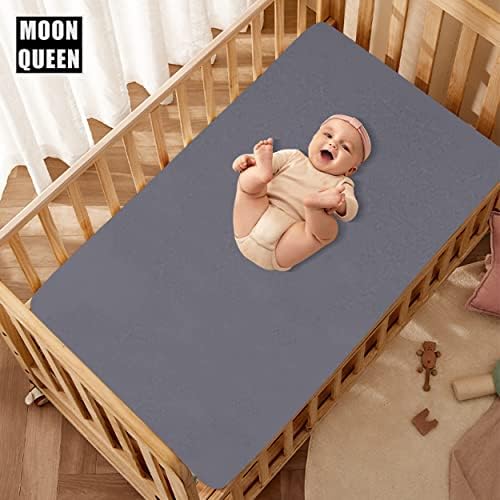 MOONQUEEN 2-Pack Breathable Microfiber Crib Sheets