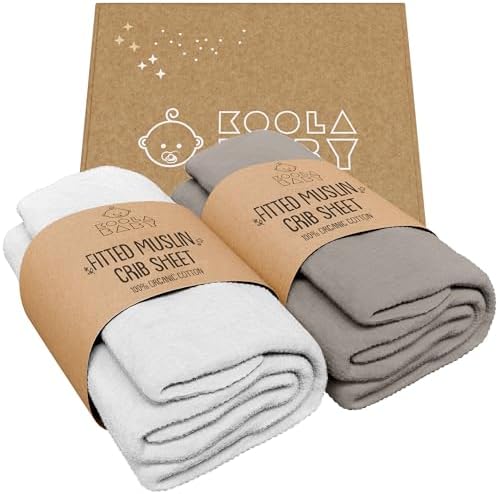 KoolerThings Organic Muslin Cotton Bassinet Sheets 2 Pack