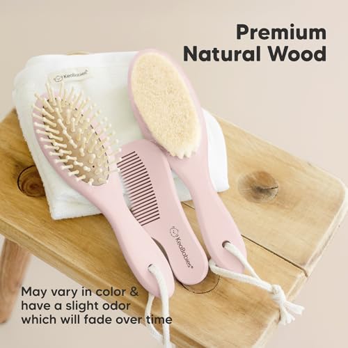 KeaBabies Baby Hair Brush and Comb Set for Newborns