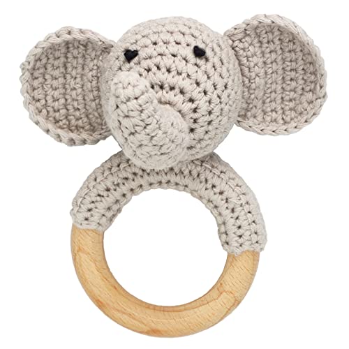Joliecraft Woodland Friends Baby Rattle Shaker Toy Gray Elephant