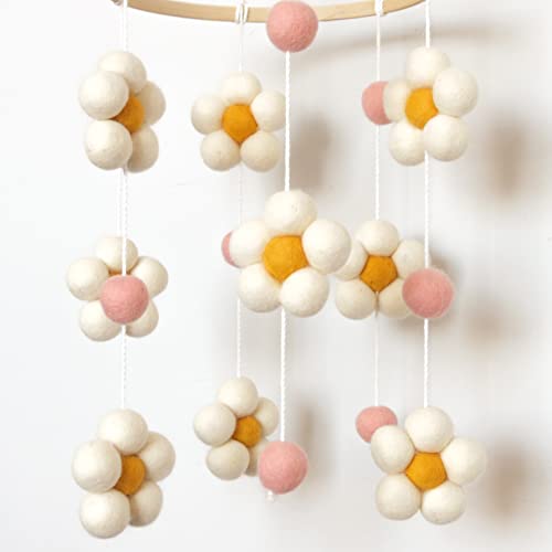 Goukurlsma Daisy Crib Mobile for Baby Girls