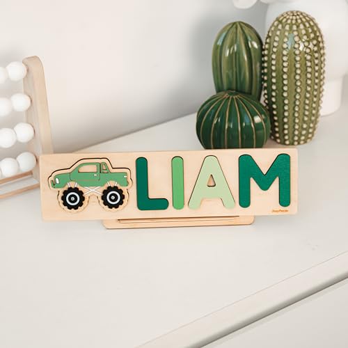 Personalized Wooden Name Puzzle With Knobs For Toddlers