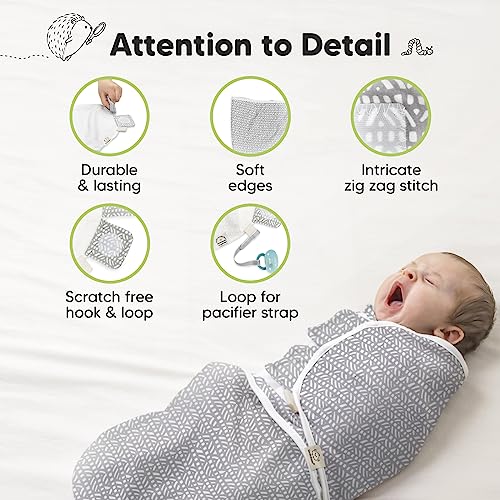 KeaBabies 3-Pack Organic Sleep Sacks for Newborns 0-3 Months