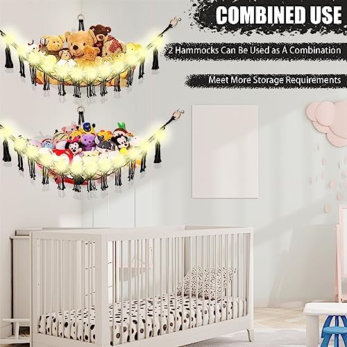 Stuffed Animal Hammock with LED Light - Kids Room Decor