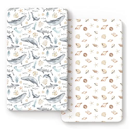GRSSDER Stretchy Ultra Soft Crib Sheets Set of 2
