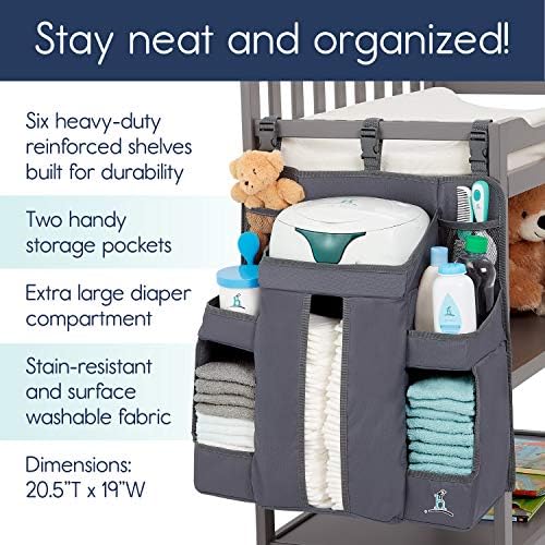 Hiccapop Hanging Diaper Organizer for Changing Tables and Cribs