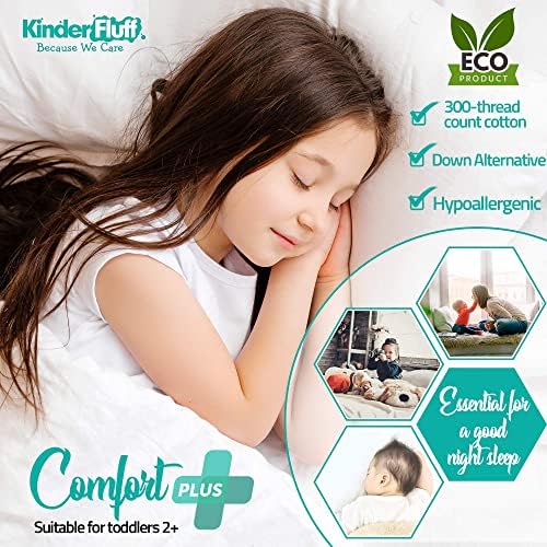 Kinder Fluff Toddler Pillows 2pk - 13x18in White 1