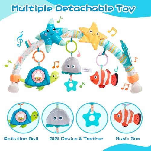 Jollybaby Starfish Musical Bassinet Bouncer Toy