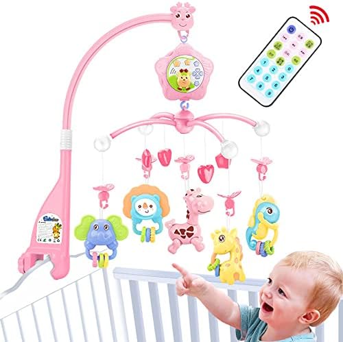 Caterbee Baby Crib Mobile with Light and Music