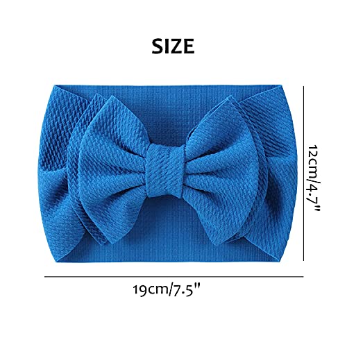 Cinaci 12 Pack Stretchy Elastic Wide Nylon Headbands for Baby Girls
