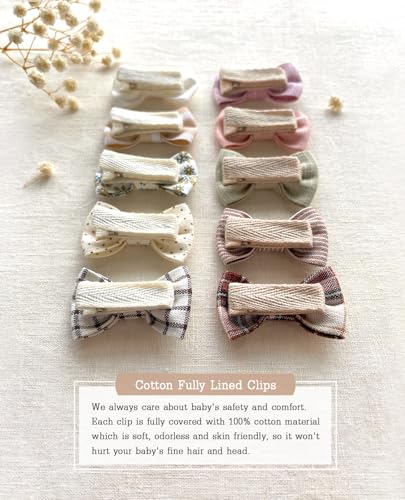 Cherssy Baby Girls Hair Bow Clips 20pcs