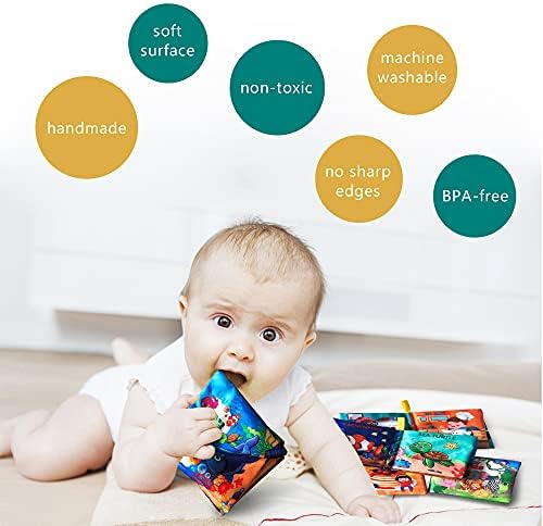 AMINFUN Soft Cloth Baby Book Toy Pack of 4 1