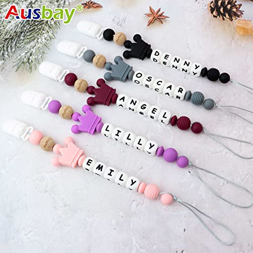 Personalized Pacifier Clip with Name for Boy or Girl