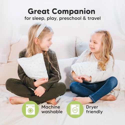 Mini Toddler Pillow with Organic Cotton Pillowcase - 9x13 Acorn