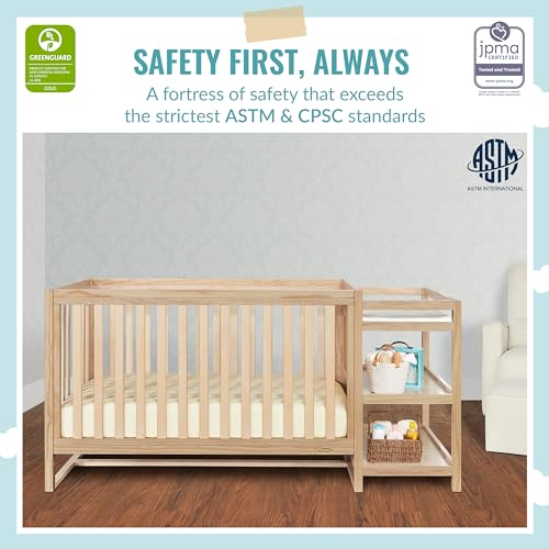 Dream On Me Milo 5-in-1 Convertible Crib with Changing Table
