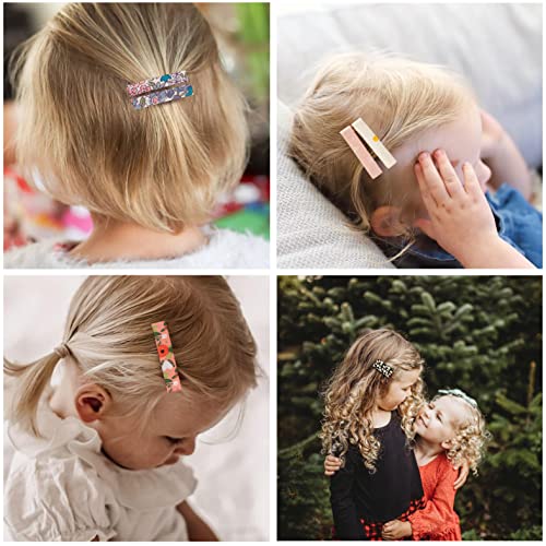 Fancy Clouds 20pcs Flower Hair Clips for Girls Women Kids