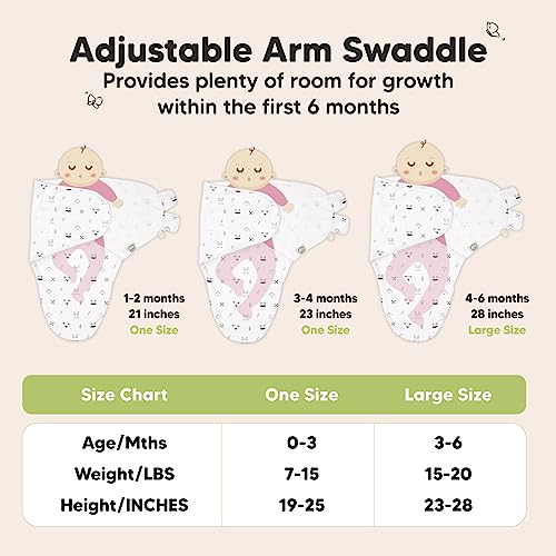 KeaBabies 3-Pack Organic Sleep Sacks for Newborns 0-3 Months