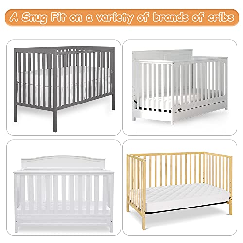 Yoofoss Waterproof Crib Mattress Protector 2 Pack