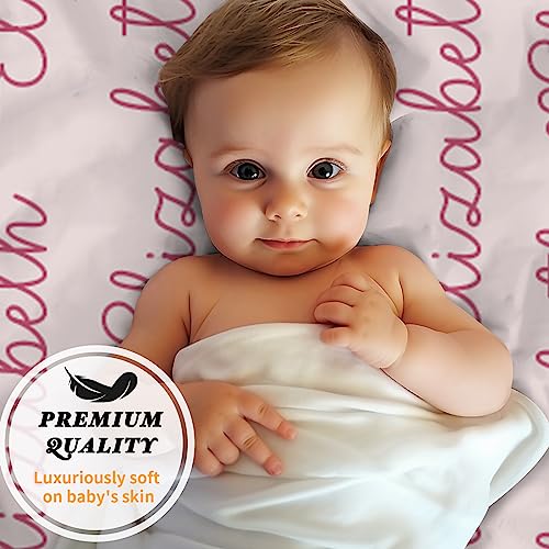 Custom Crib Sheets for Girls - Fitted with Name Purple Letter 52x28x98