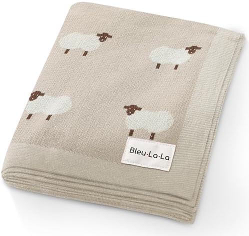 Bleu La La Baby Swaddle Blanket - Luxury Cotton Knit