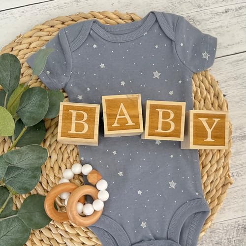 Custom Engraved Name Blocks for Baby