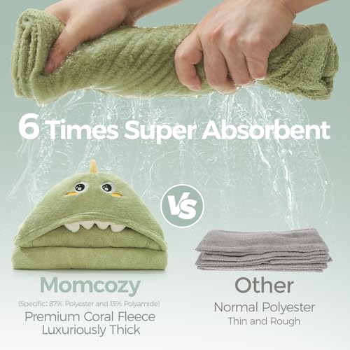 Momcozy Hooded Baby Towels 2 Pack - Premium Coral Fleece