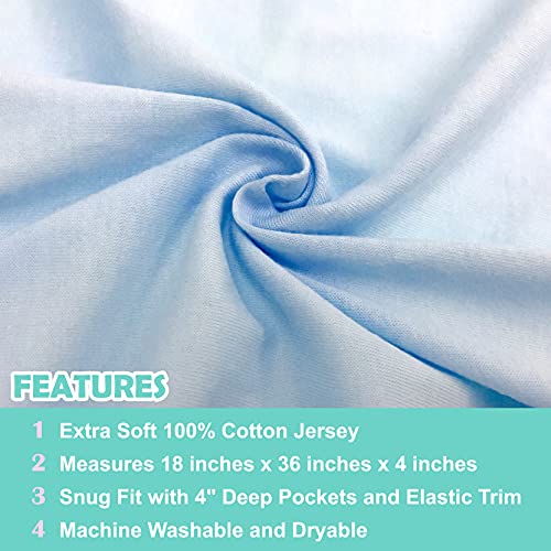American Baby Company 2 Pack Natural Cotton Cradle Sheets 1