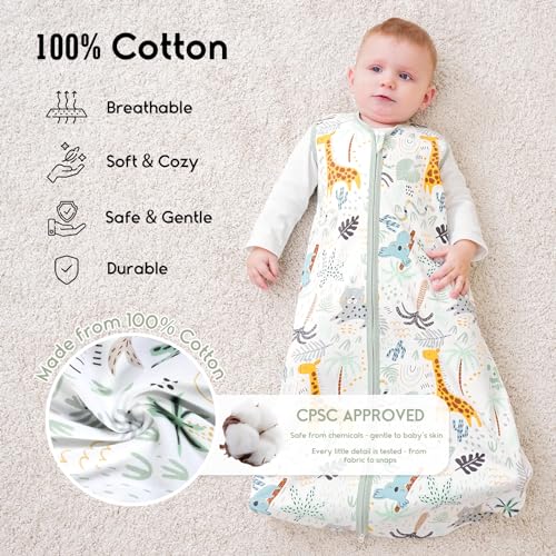Yoofoss Baby Sleep Sack 6-12 Months 100 Cotton 05 TOG