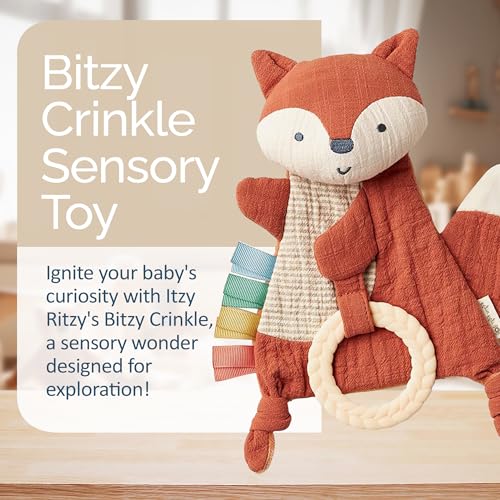 Itzy Ritzy Bitzy Crinkle Sensory Toy Fox 1