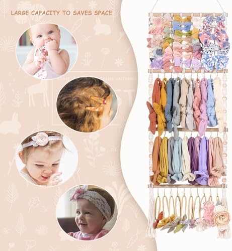 VISATOR Headband and Bow Organizer for Baby Girls