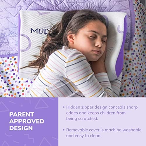 MLILY Kids Pillow - Adjustable Memory Foam Breathable Purple