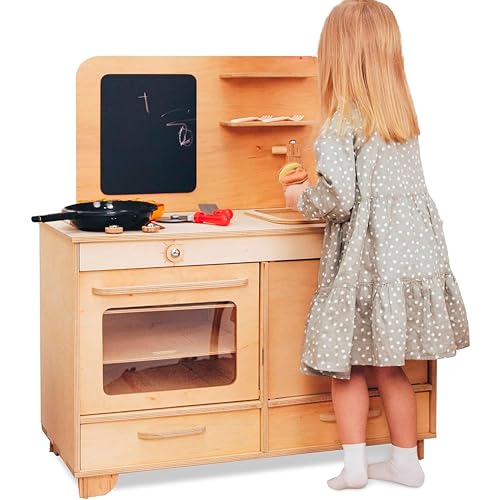 Kids Pretend Play Kitchen Montessori Toddler Furniture