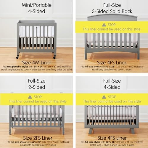 Mini Crib Breathable Mesh Liner by BreathableBaby