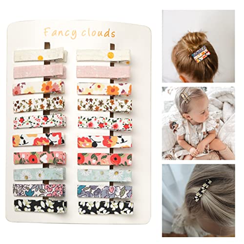 Fancy Clouds 20pcs Flower Hair Clips for Girls Women Kids