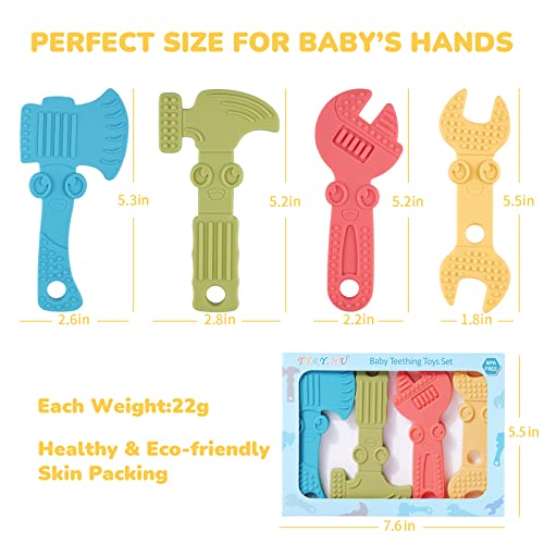 TYRYHU Teething Toy Set for Babies 0-12 Months