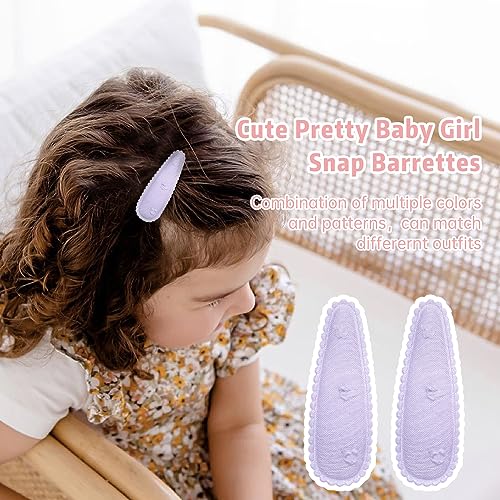 40 Pcs Pink Floral Hair Clips for Kids and Teens