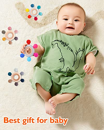 Akolik Teething Ring for Babies BPA Free Silicone Teethers