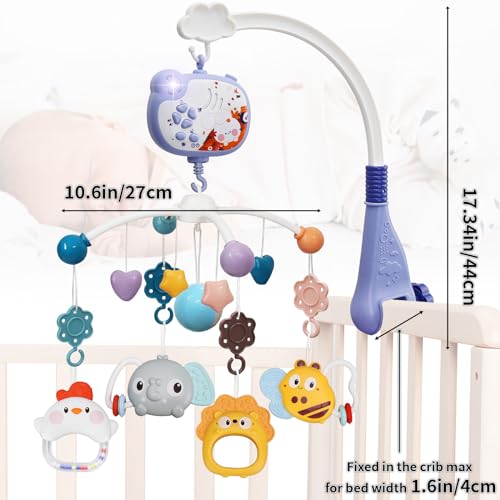 HCFJEH Baby Mobile with Music Lights and Rotation