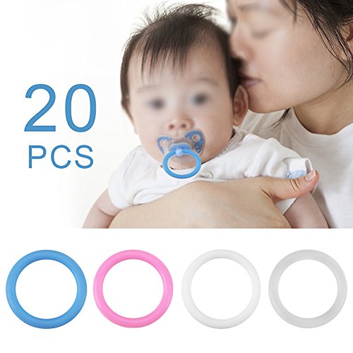 20Pcs Silicone Pacifier Clips Transparent