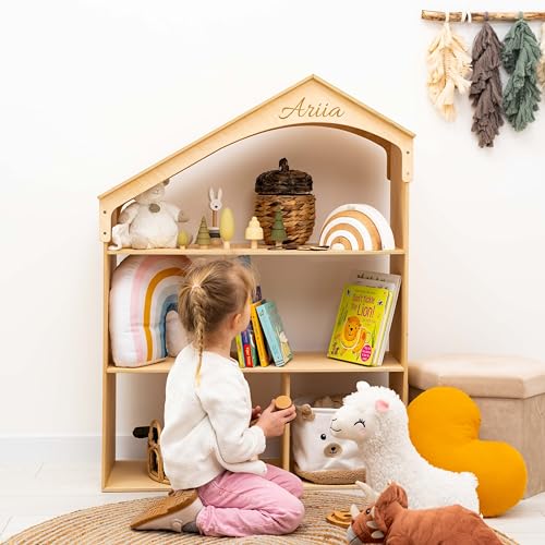 Enjoy The Wood Wooden Dollhouse Bookcase Pink