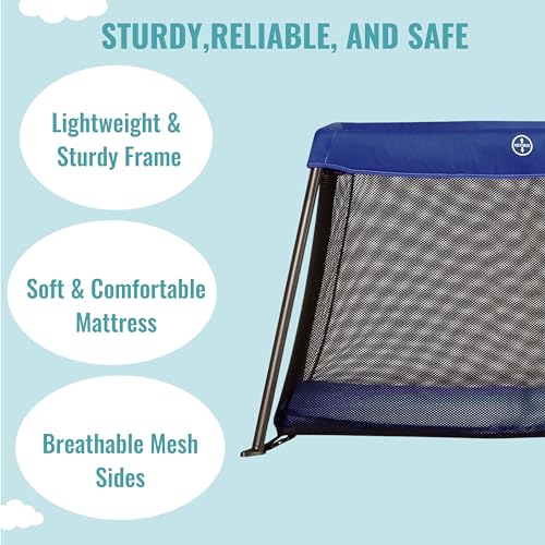 Dream On Me Travel Light Playard with Mattress Pad