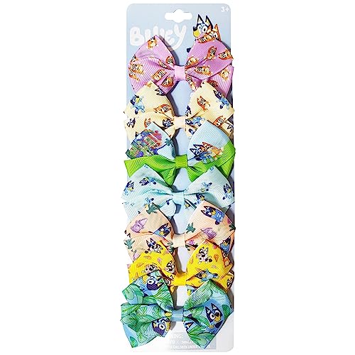 LUV HER Bluey Hair Bows 7pcs Set for Girls